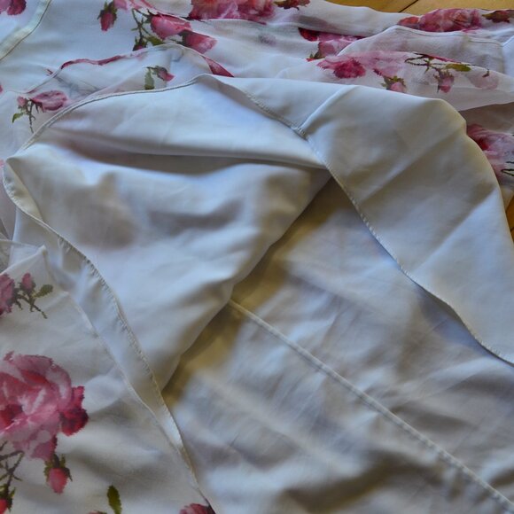 HOBBS Sleeveless Floral Fit & Flare 100% Silk Dress Size US 6 - Picture 6 of 13